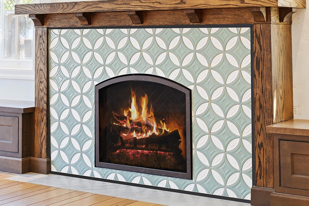 warm fireplace