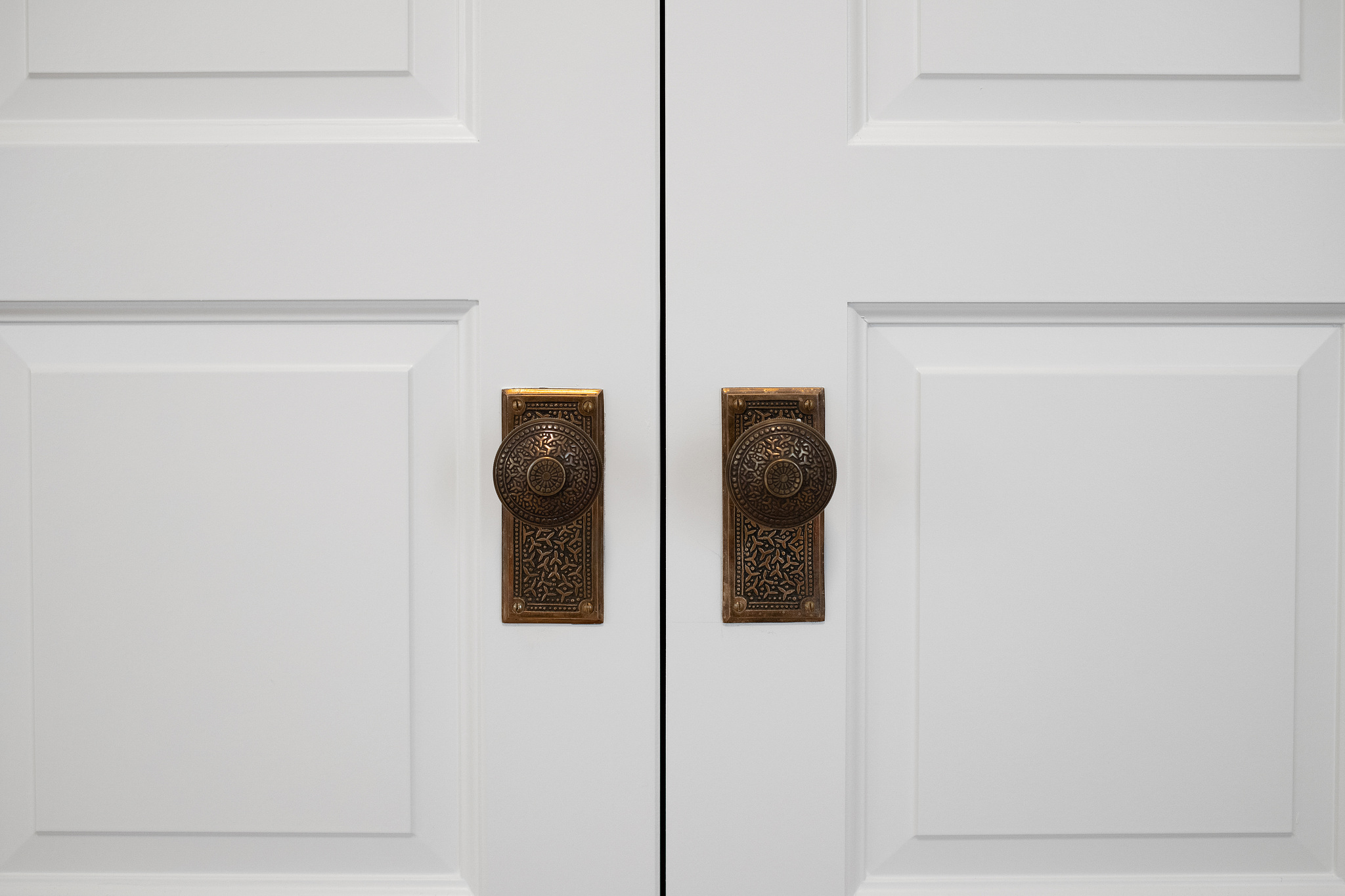 Replica door nobs recreated to match the original architecture